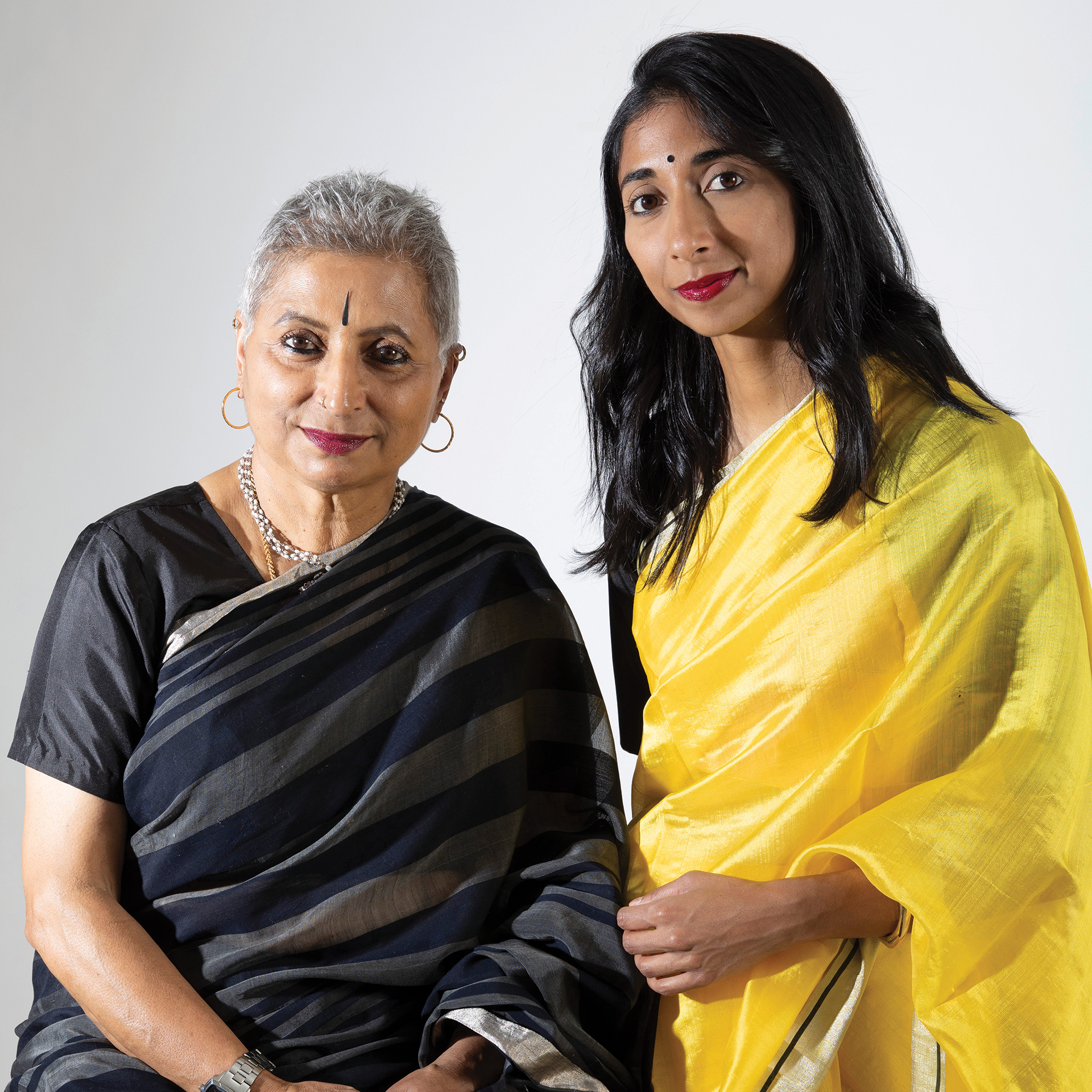 Malathi Iyengar with her daughter, Lakshmi
